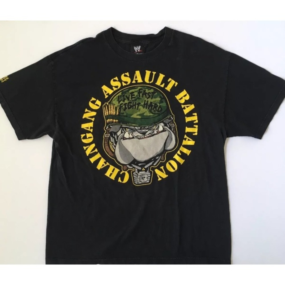Vtg WWE 2002 ChainGang Assault T Shirt size XL